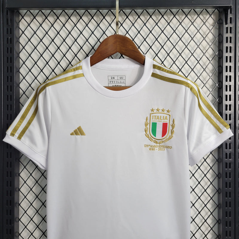 23/24 Camisa De Futebol Kit Infantil Itália 100 Anos