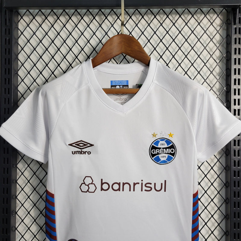 Camisa De Futebol Grêmio Kit Infantil 23/24 Fora - Shark Store