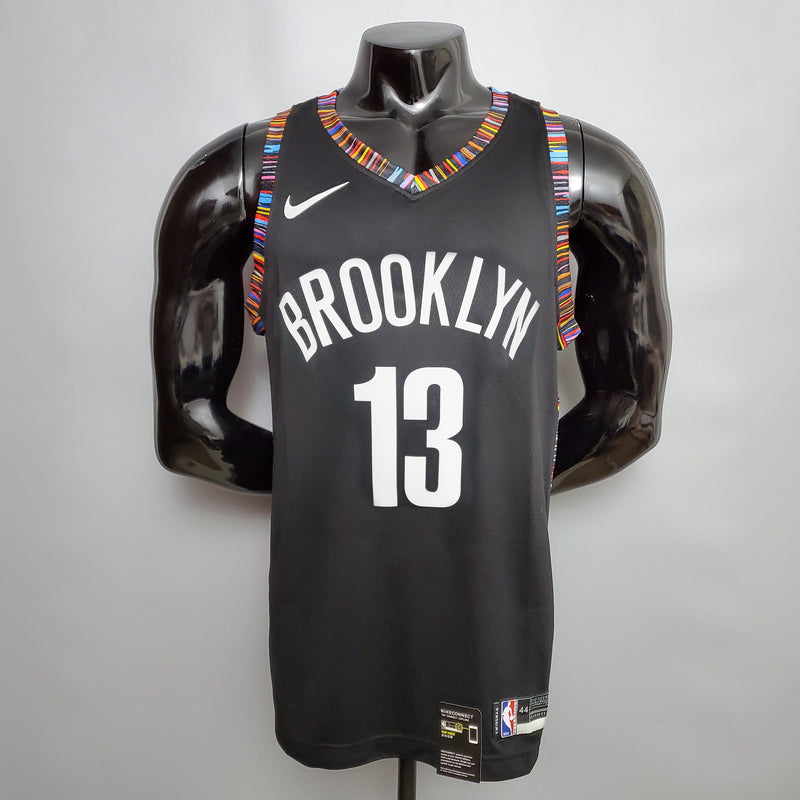 Regata NBA Brooklyn Nets City Edition Preta - HARDEN