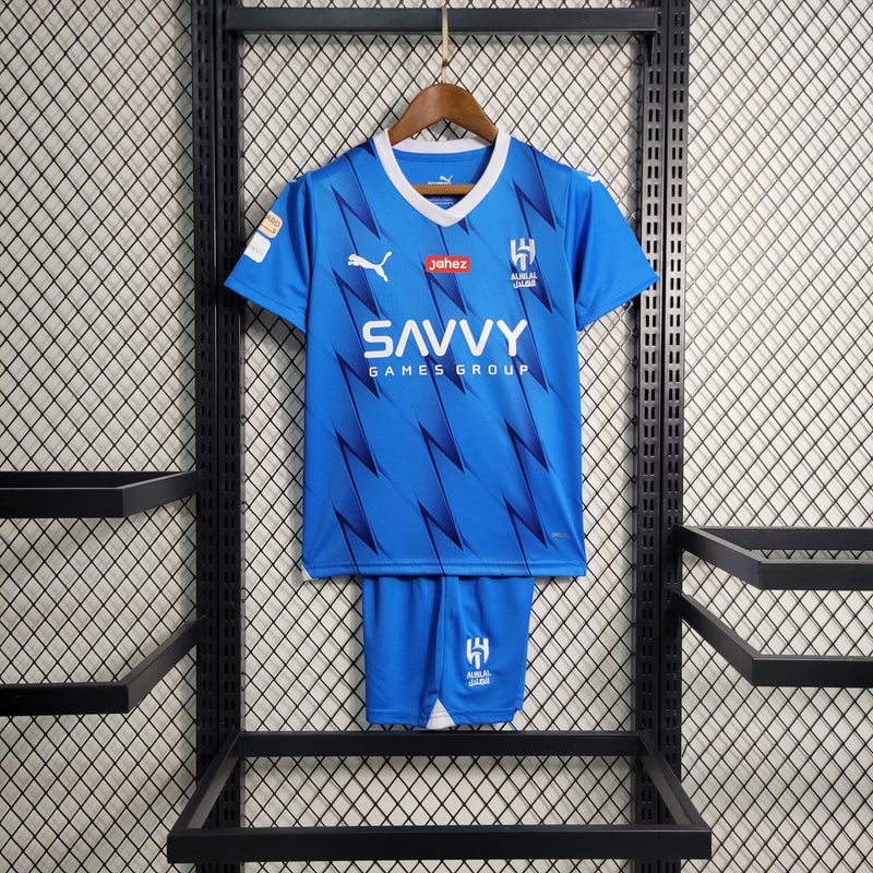 Camisa De Futebol Kit Infantil Al Hilal 23/24 Home - Lançamento - Shark Store
