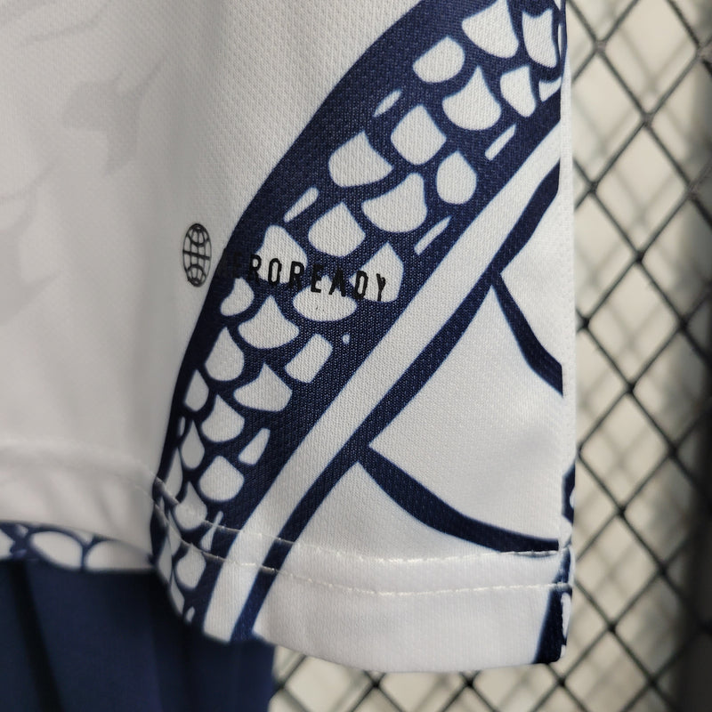 23/24 Camisa De Futebol Kit Infantil Real Madrid Especial Dragão Branco - Shark Store