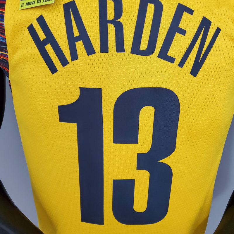 Regata NBA Brooklyn Nets City Edition Amarela - HARDEN