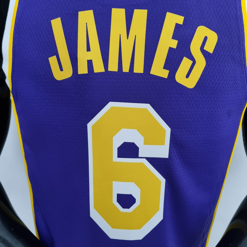 Regata NBA Los Angeles Lakers Away Roxa - JAMES