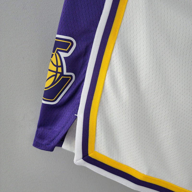 Shorts Los Angeles Lakers Branco - Shark Store