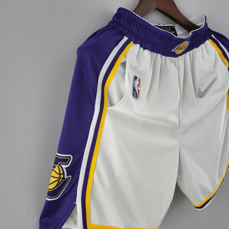 Shorts Los Angeles Lakers Branco - Shark Store