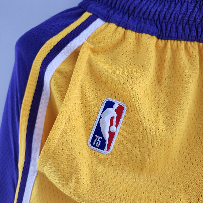 Shorts Los Angeles Lakers Amarelo - Shark Store