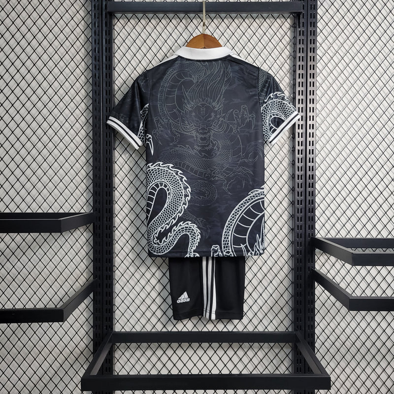 23/24 Camisa De Futebol Kit Infantil Real Madrid Especial Dragão Preto - Shark Store