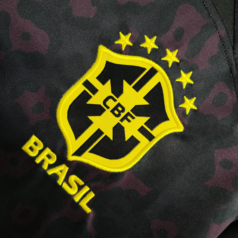 Camisa Da Seleção Brasileira Leopardo Preto 23/24 - Shark Store