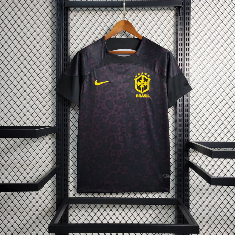 Camisa Da Seleção Brasileira Leopardo Preto 23/24 - Shark Store