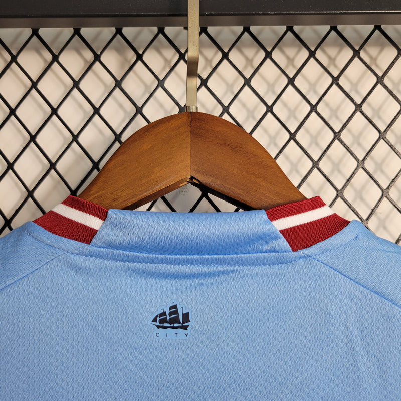 Camisa De Futebol Manchester City Kit Infantil 22/23 - Shark Store