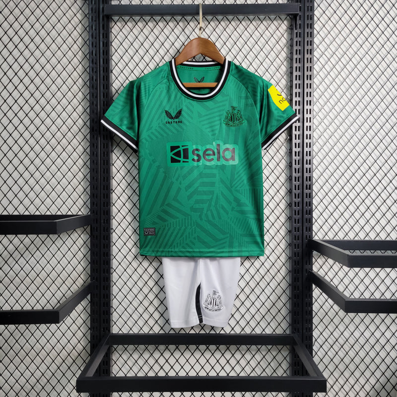 Camisa De Futebol Kit Infantil Newcastle 23/24 Fora - Shark Store