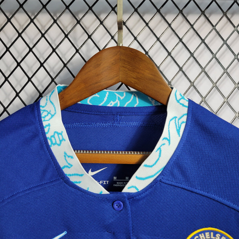 Camisa Chelsea Titular 22/23 - Versão Feminina - Shark Store