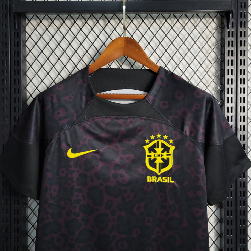 Camisa Da Seleção Brasileira Leopardo Preto 23/24 - Shark Store