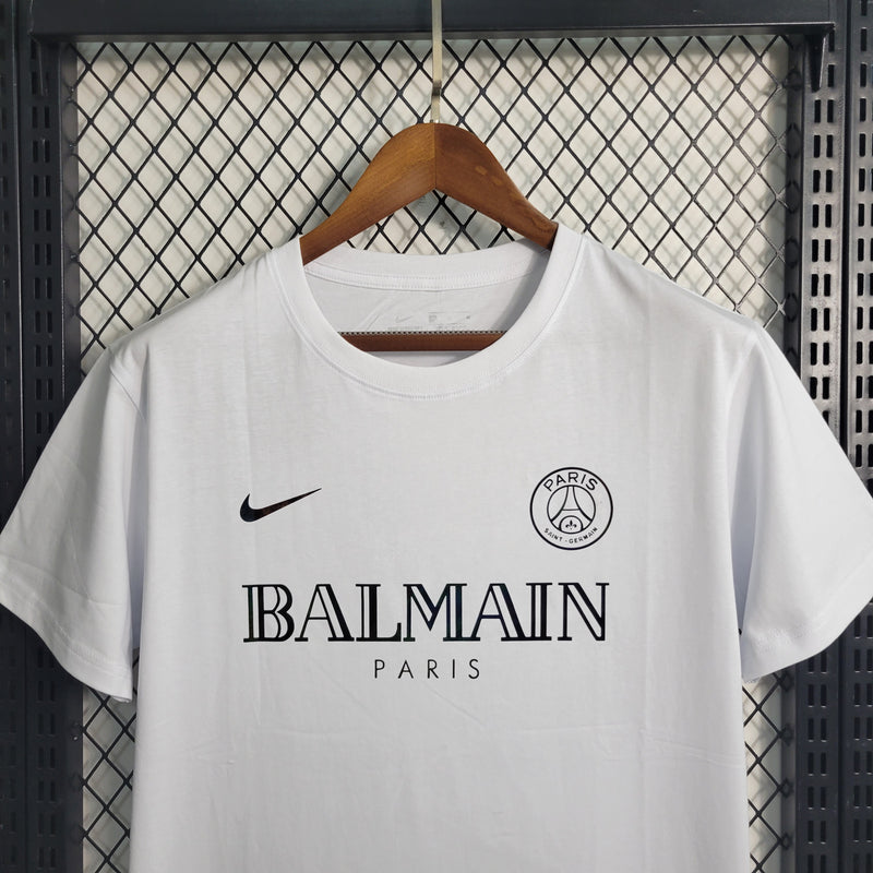 Camisa De Futebol PSG 23/24 Balmain Refletivo Branco - Shark Store