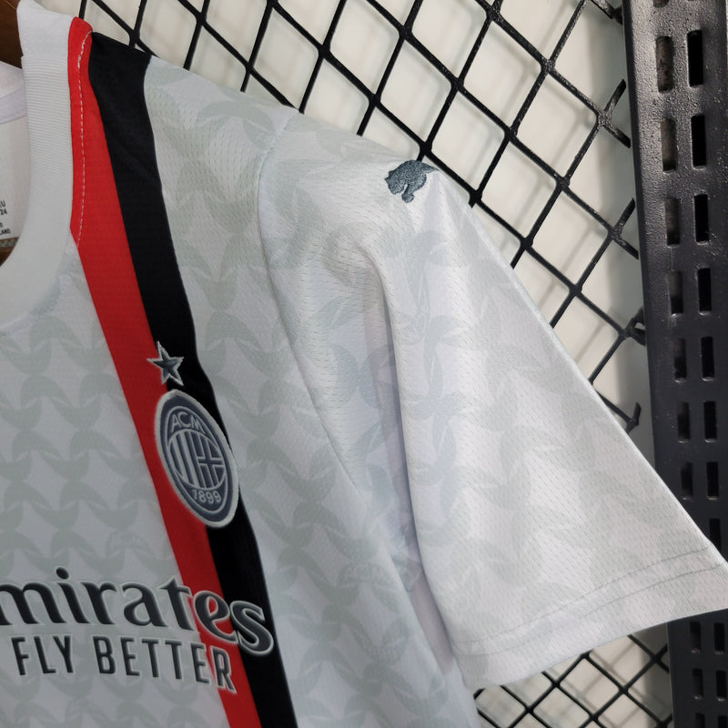 Camisa De Futebol A.C Milan Kit Infantil 23/24 Fora - Shark Store