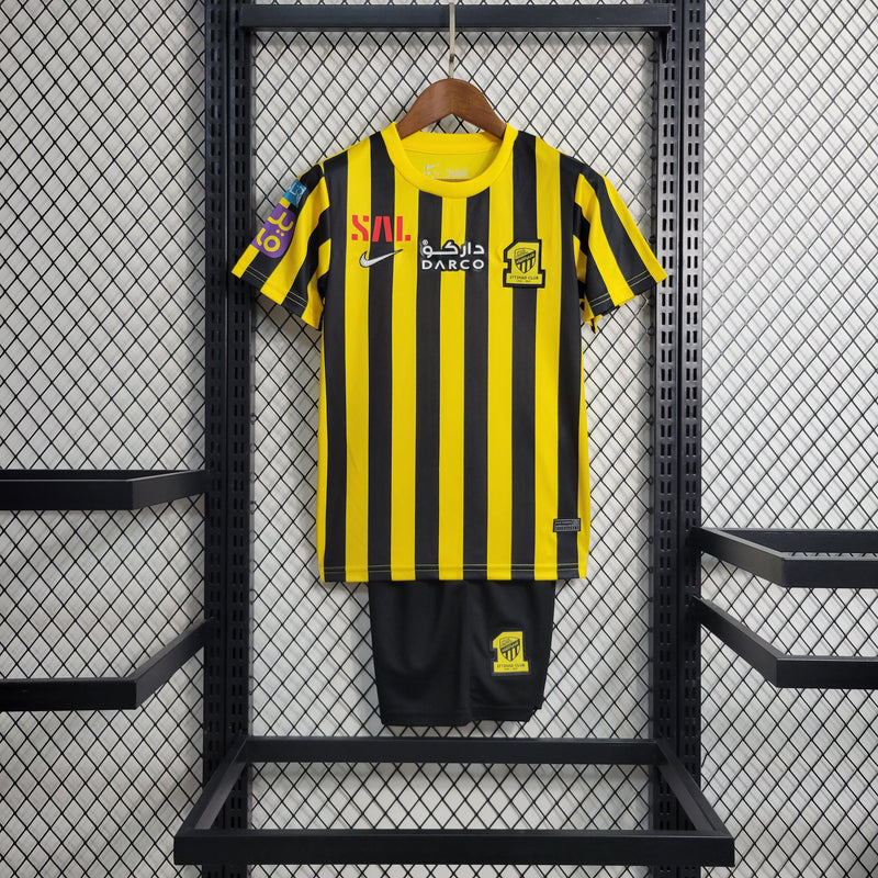 Camisa De Futebol Kit Infantil Al-Ittihad 23/24 Casa - Shark Store