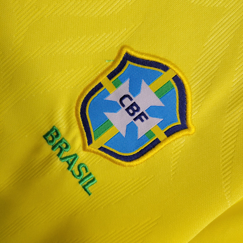 23-24 Camisa De Futebol Brasil Kit Infantil Home - Shark Store