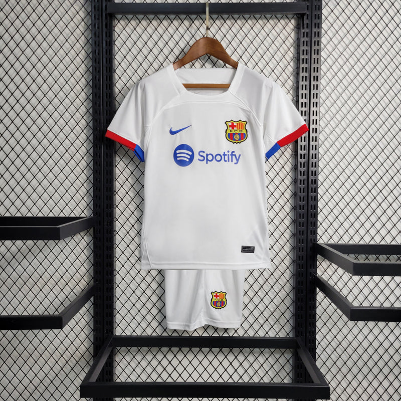 23-24 Camisa De Futebol Kit Infantil Barcelona - Shark Store