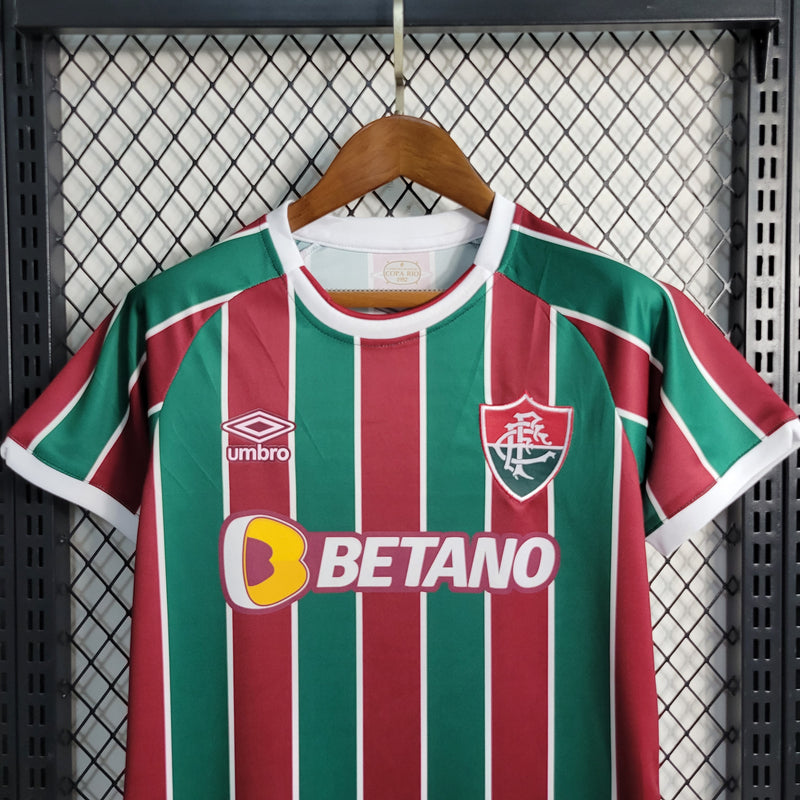Camisa De Futebol Fluminense Casa Kit Infantil 23/24 - Shark Store