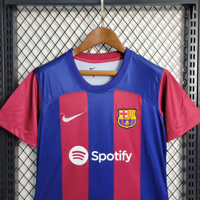 Camisa de futebol Barcelona Casa 23/24 - Feminina - Shark Store