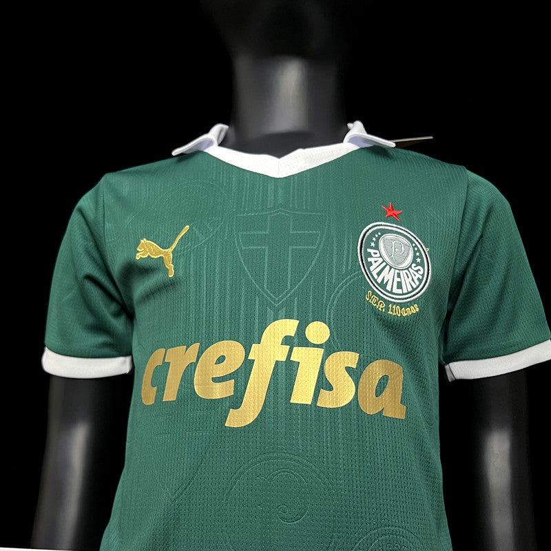 24/25 Camisa De Futebol Kit Infantil Palmeiras Home