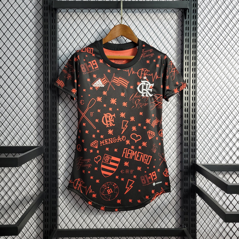 Camisa Flamengo Pré Jogo 22/23 - Versão Feminina - Shark Store