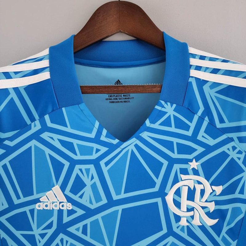 22/23 Camisa De Futebol Flamengo Goleiro Azul - Shark Store