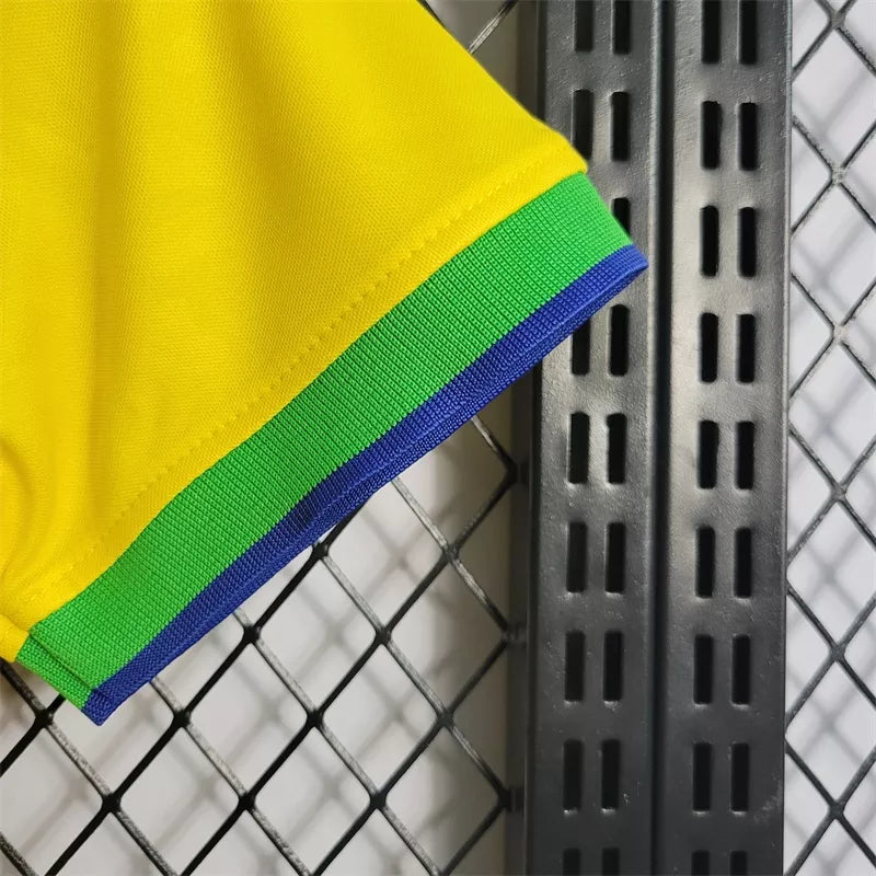 Camisa De Futebol Brasil Kit Infantil 2022 Casa - Shark Store
