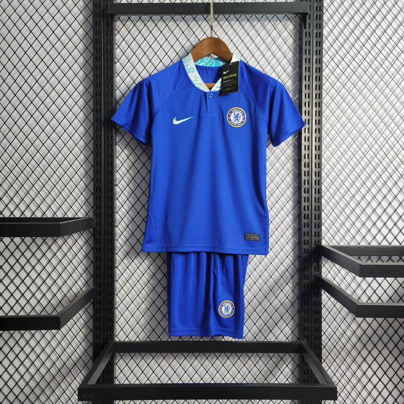 Camisa De Futebol 22/23 Kit Infantil Chelsea - Shark Store