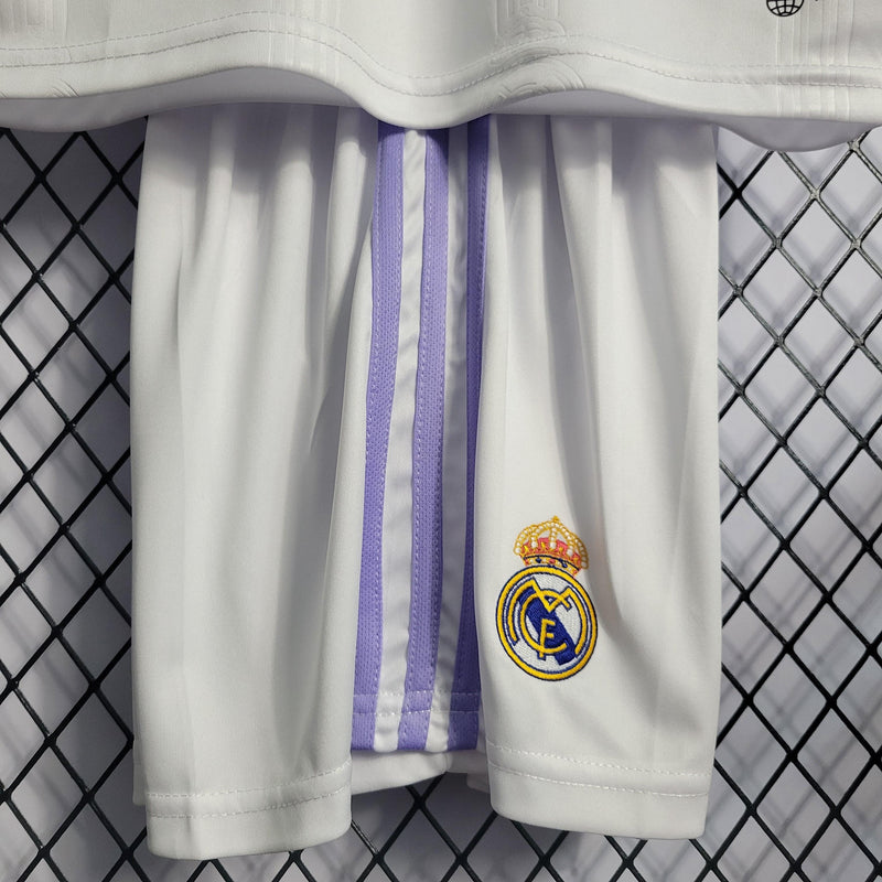 Camisa de futebol Real Madrid Kit Infantil 22/23 - Shark Store