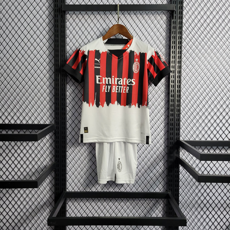 Camisa De Futebol Kit Infantil AC Milan 22/23 - Shark Store