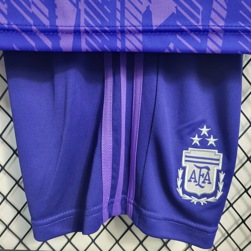 Camisa De Futebol Kit Infantil Argentina 22/23 - Shark Store