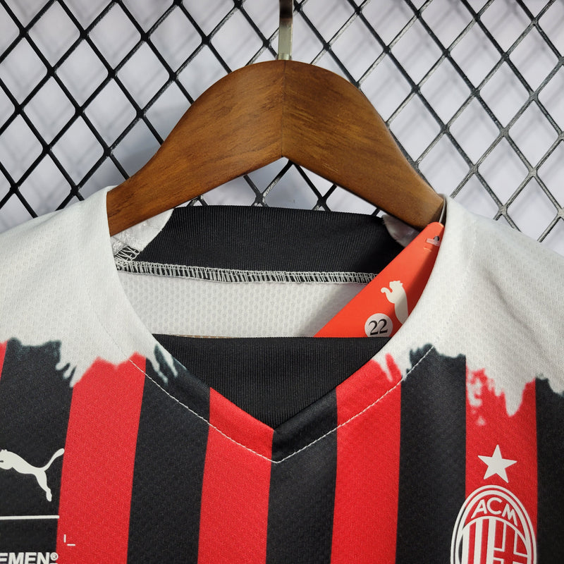 Camisa De Futebol Kit Infantil AC Milan 22/23 - Shark Store