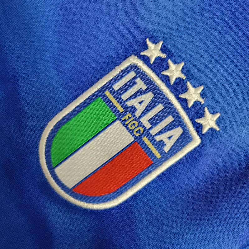 22/23 Camisa De Futebol Kit Infantil Itália - Shark Store