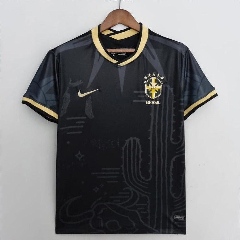 Camisa Da Seleção Brasileira Preta Nordeste 2022 - Versão Conceito - Shark Store