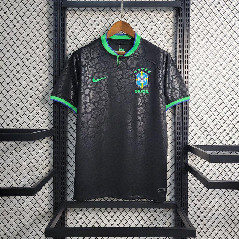 Camisa Da Seleção Brasileira Leopardo Negro 2022 - Shark Store