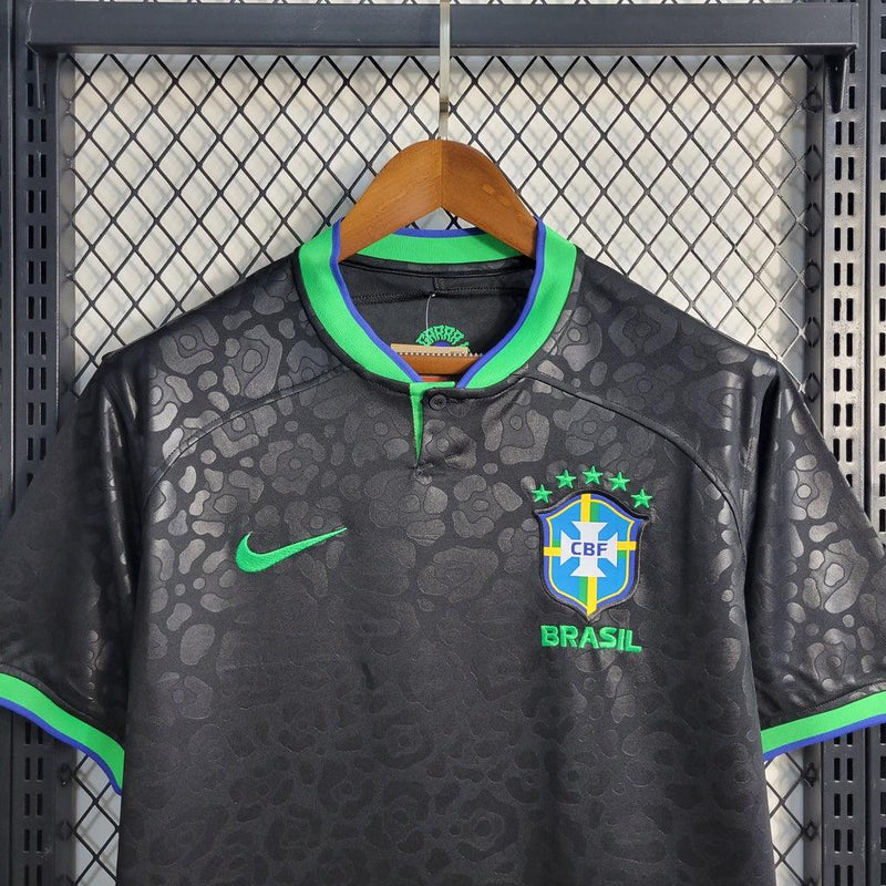 Camisa Da Seleção Brasileira Leopardo Negro 2022 - Shark Store