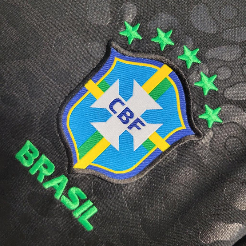 Camisa Da Seleção Brasileira Leopardo Negro 2022 - Shark Store