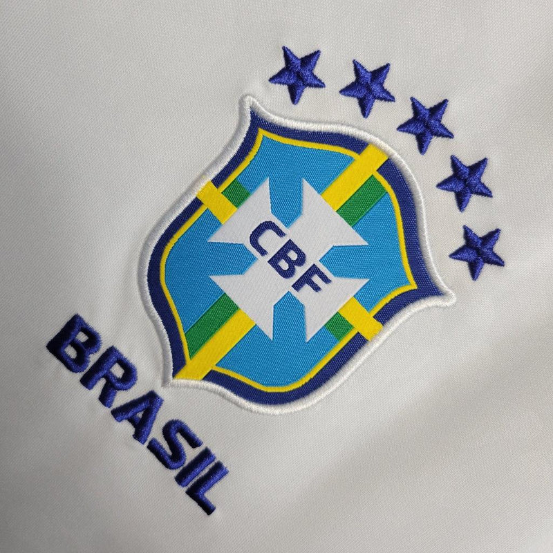 Camisa Da Seleção Brasileira Leopardo Branco 2022 - Shark Store