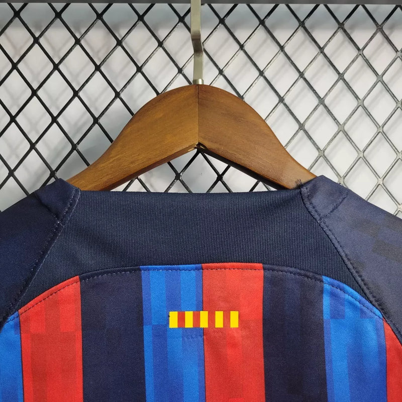 Camisa De Futebol 22/23  Kit Infantil Barcelona - Shark Store