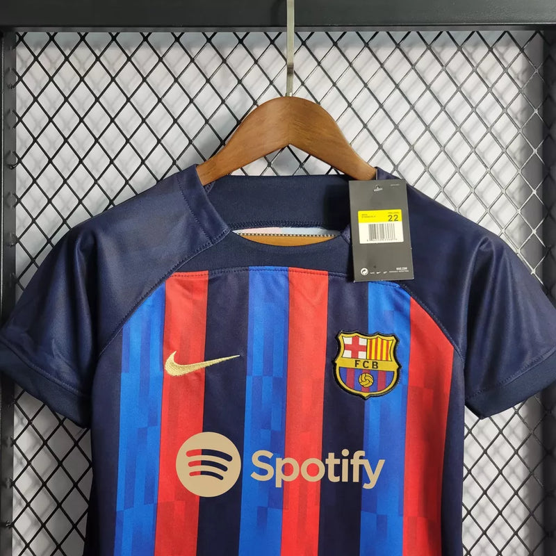 Camisa De Futebol 22/23  Kit Infantil Barcelona - Shark Store
