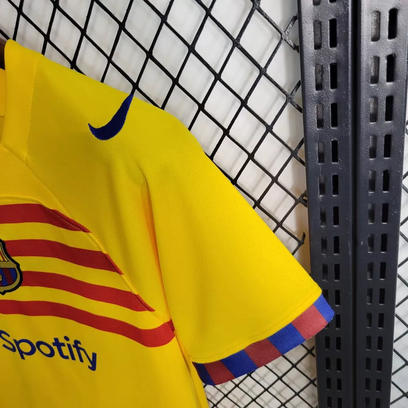 Camisa De Futebol 22/23 Kit Infantil Barcelona - Shark Store